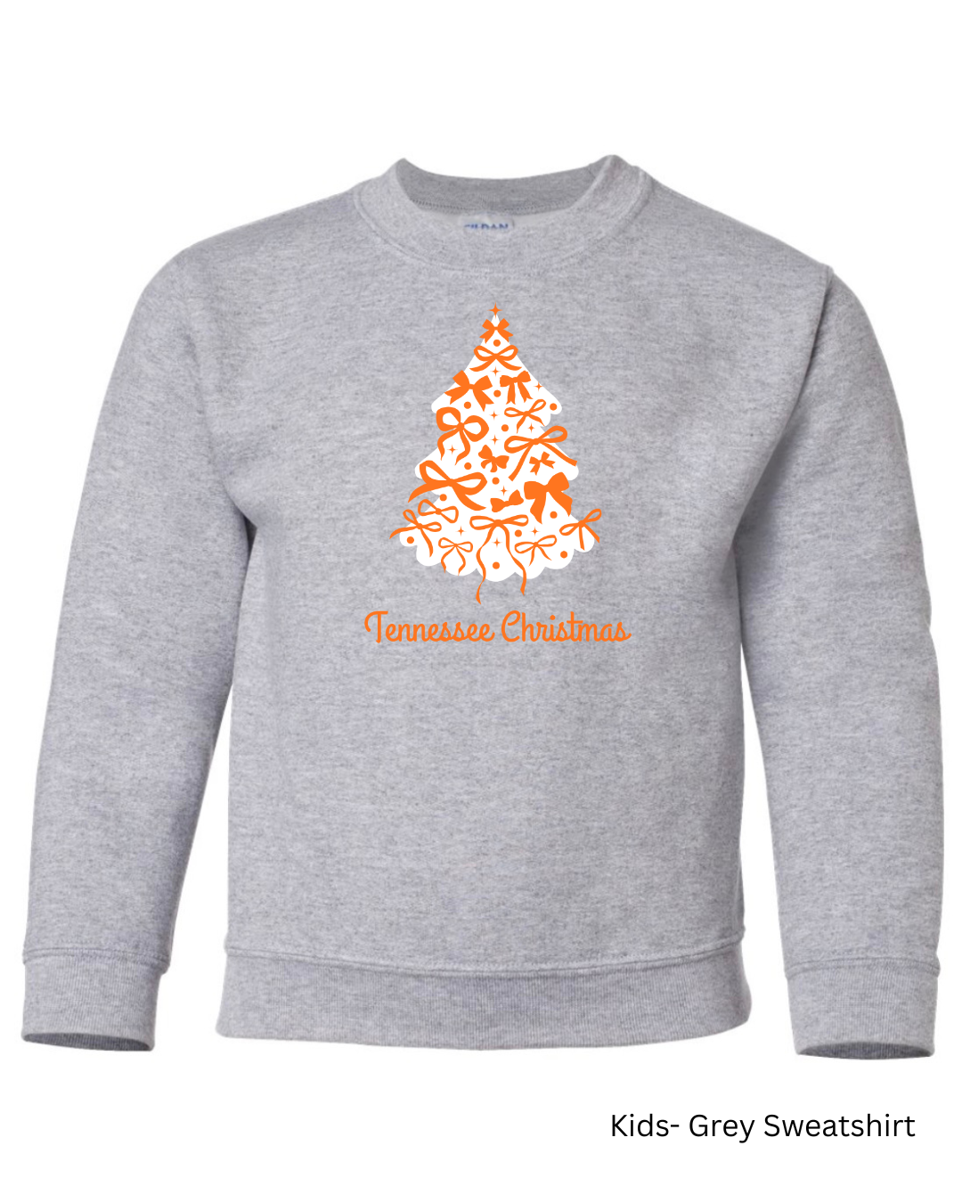 Tennessee Christmas Tree Orange Bows Sweatshirt