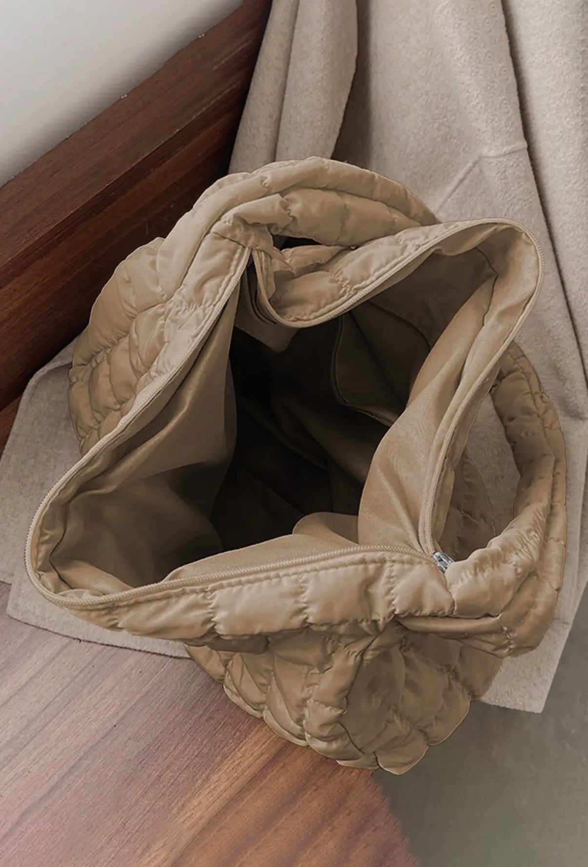Tan Free People dupe bag