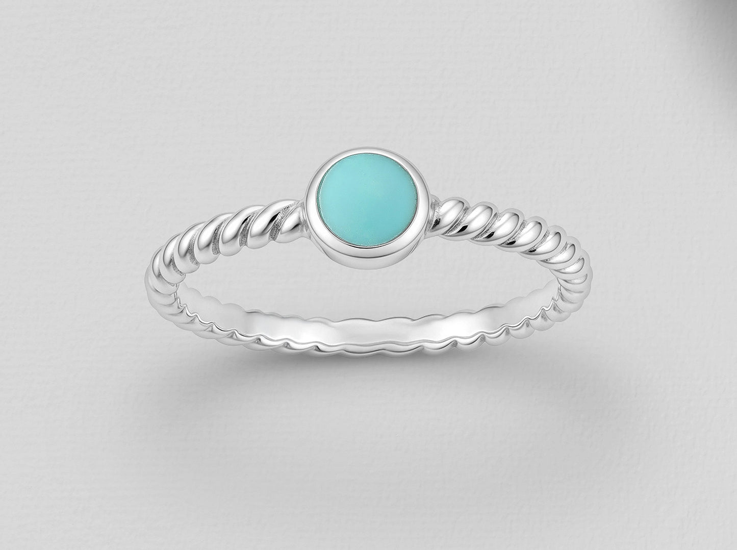 Turquoise Sterling Silver Twisted Ring