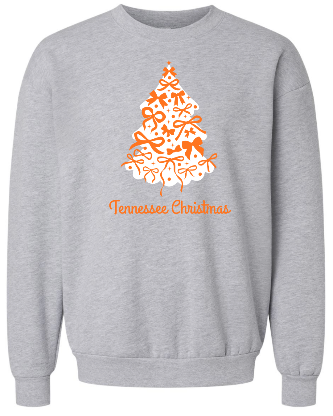 Tennessee Christmas Tree Orange Bows Sweatshirt