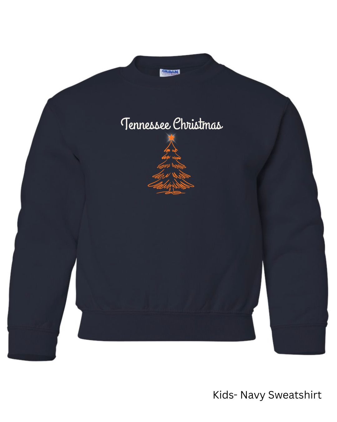 Tennessee Christmas Bright Orange Tree sweatshirt