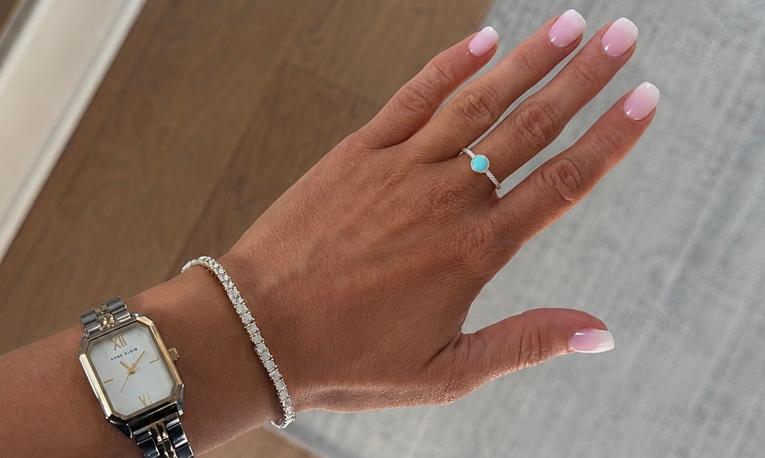 Turquoise Sterling Silver Twisted Ring