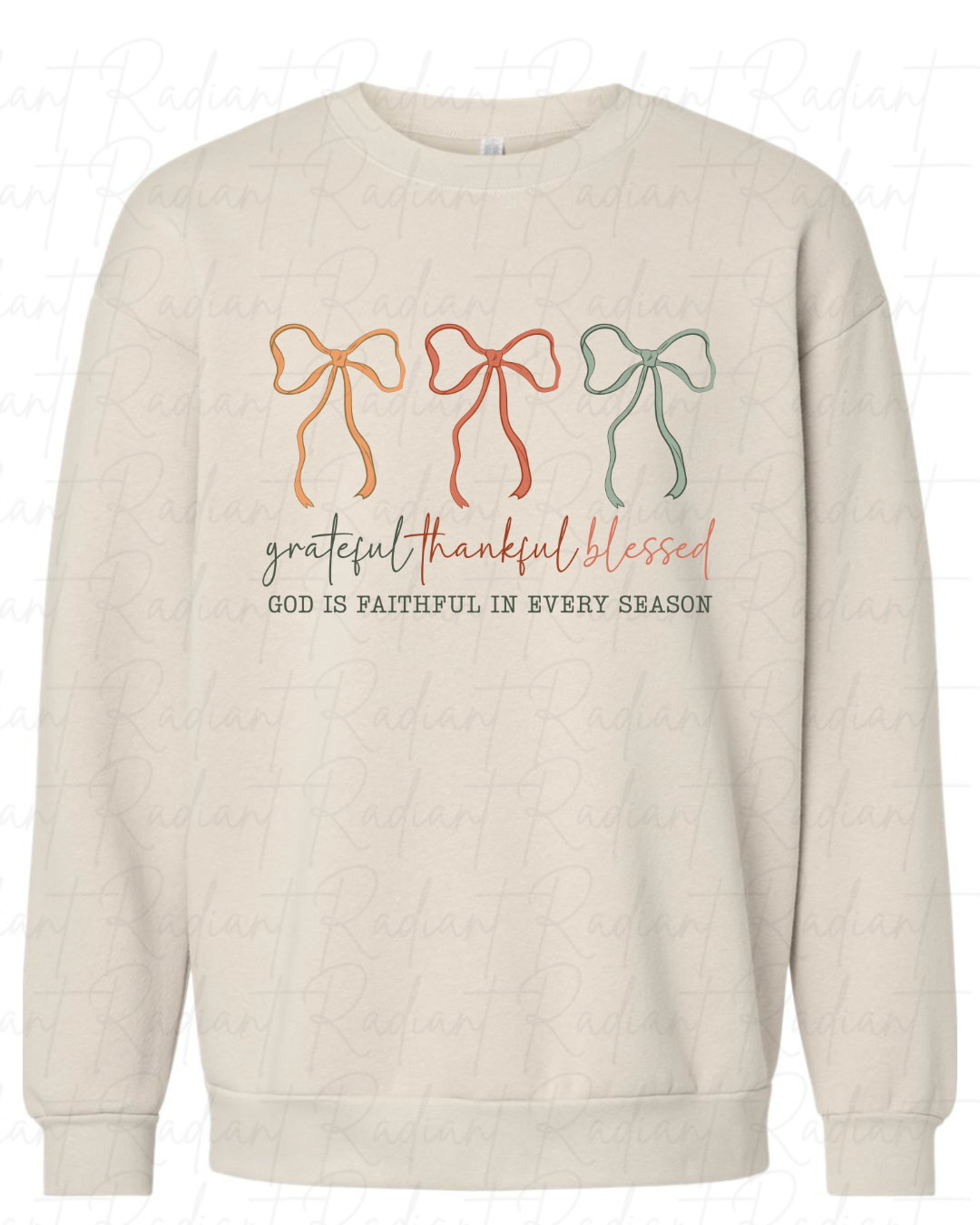 gratefulthankfulblessed crewneck