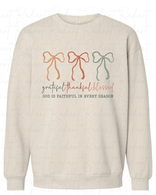 gratefulthankfulblessed crewneck