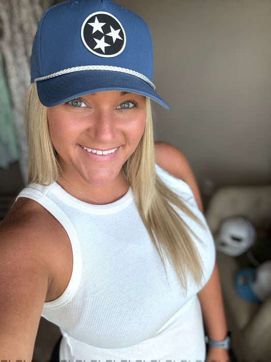 Ocean Blue Richardson Tristar Hat