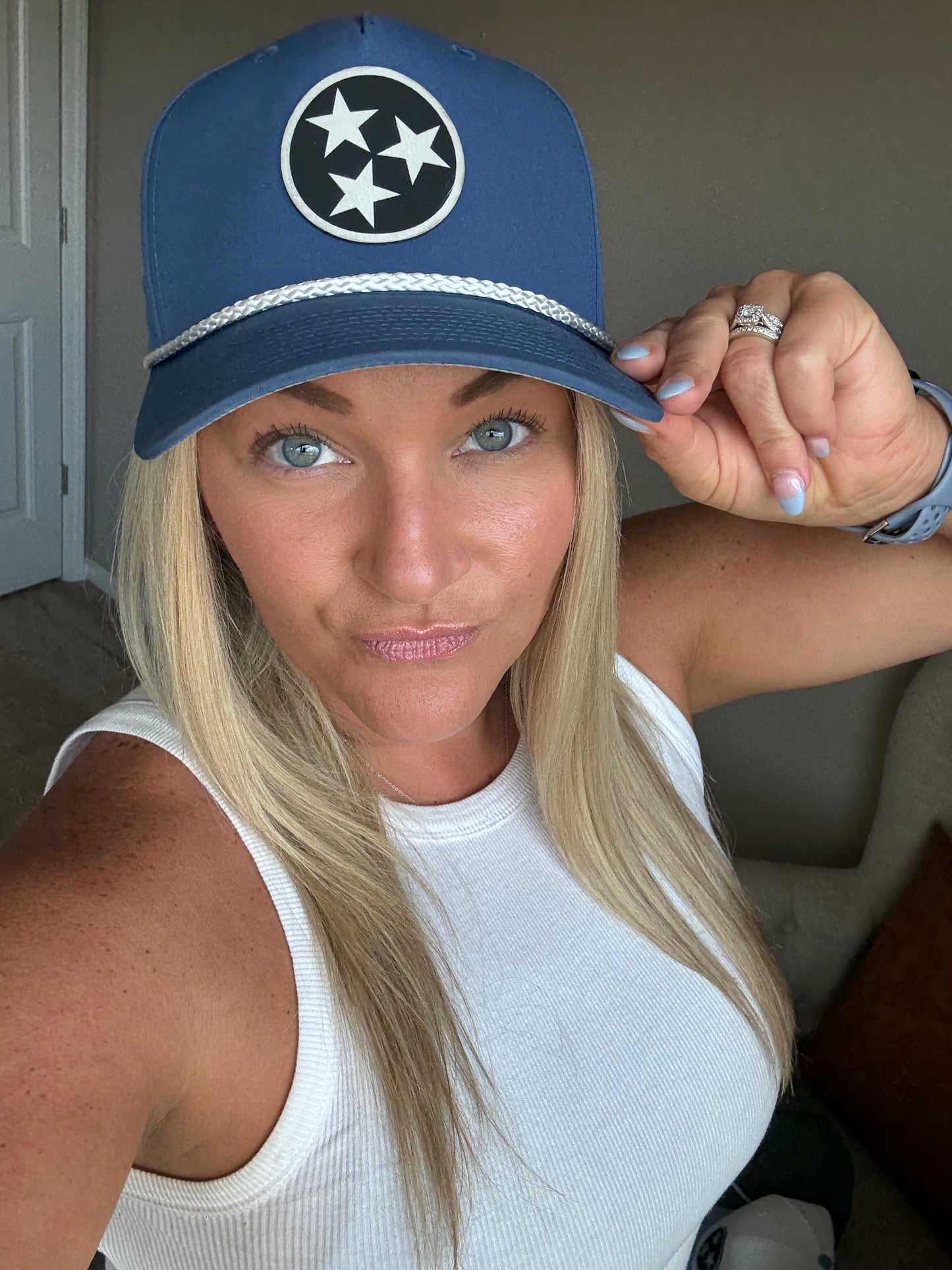 Ocean Blue Richardson Tristar Hat