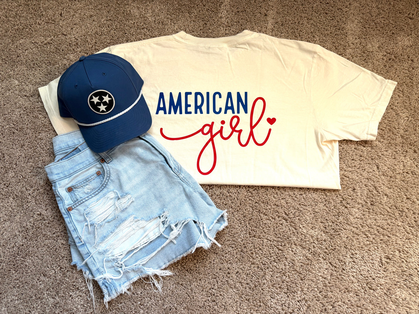 American Girl Cropped Tee