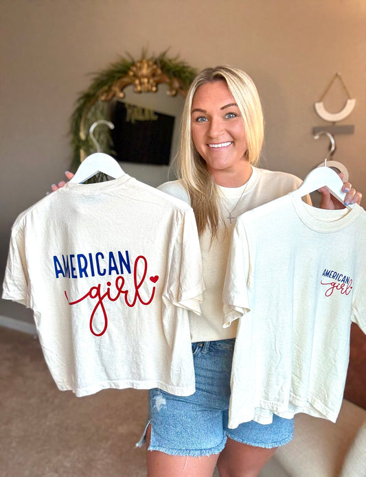 American Girl Cropped Tee