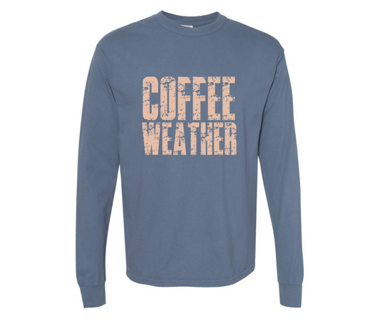 PREORDER - Blue Jean, Coffee Weather long-sleeve shirt